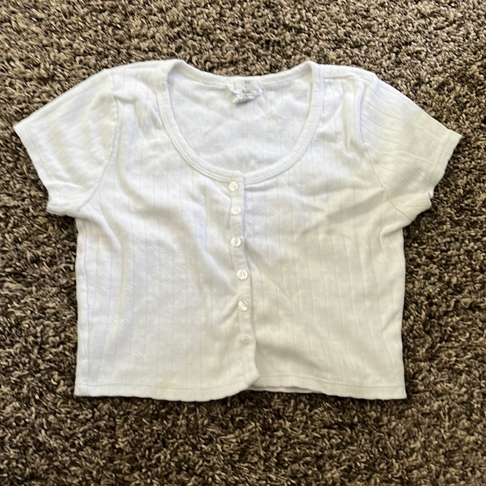 White button up top